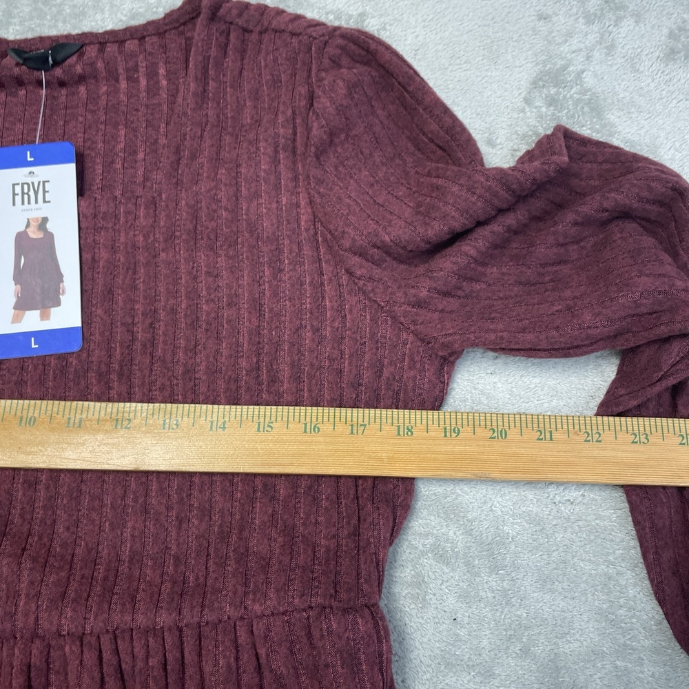 Frye Women's L Casual Dress Dark Red Polyester H0734 - Picture 5 of 8